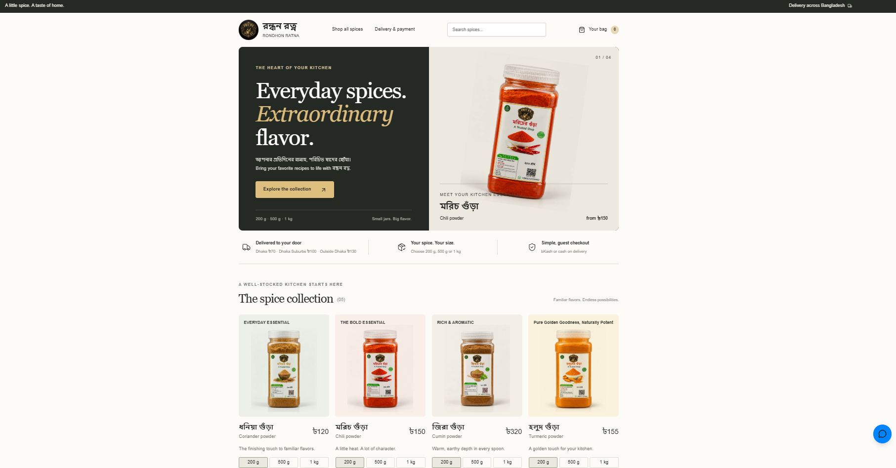 Rondhon Ratna E-Commerce Website
